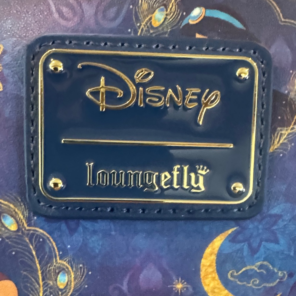 Loungefly Disney Aladdin Jasmine Navy Purple Mini Backpack - Picture 2 of 4